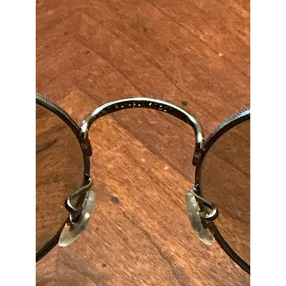 Ray-Ban Round Metal RB3447 Silver Metal Frame Gray Tinted Glass Lens w/ Case 15
